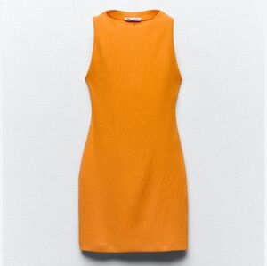 Zara Orange Mini Dress Size Small